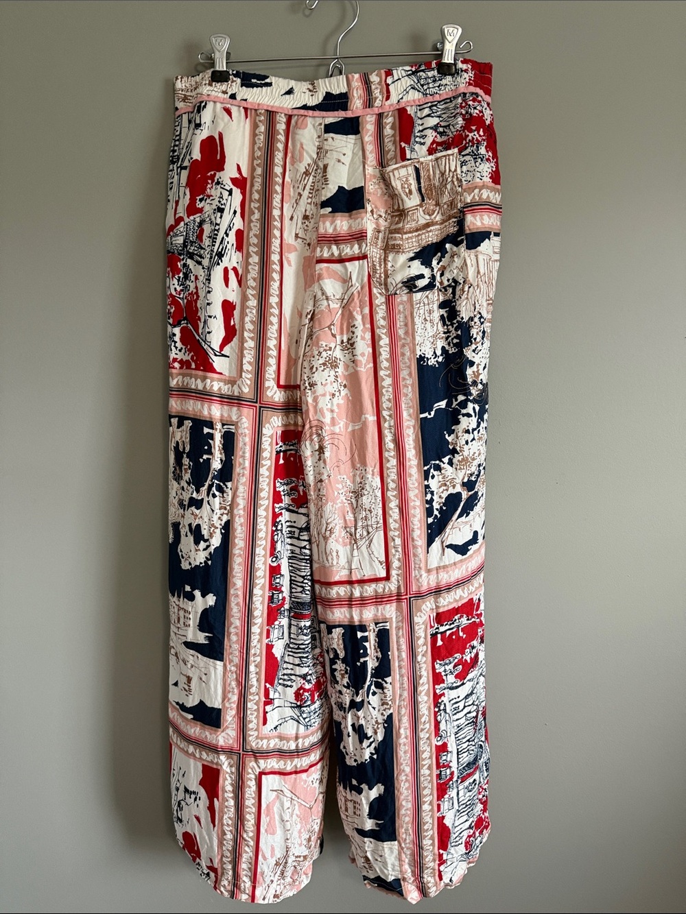 Anthropologie Maeve - Printed Wide Leg Viscose Pants - Size Small - Picture 5 of 9